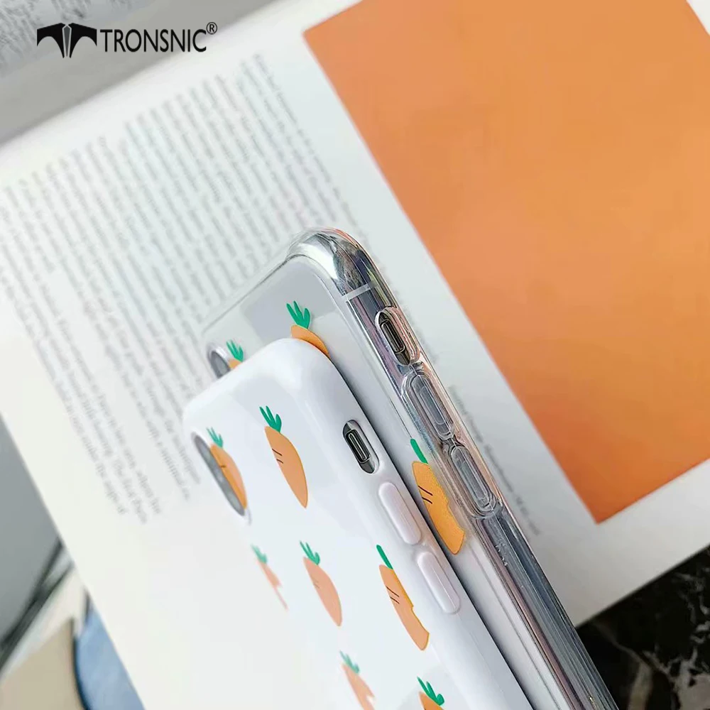 Чехол TRONSNIC для телефона с морковкой iPhone X XS MAX XR прозрачный Забавный матовый