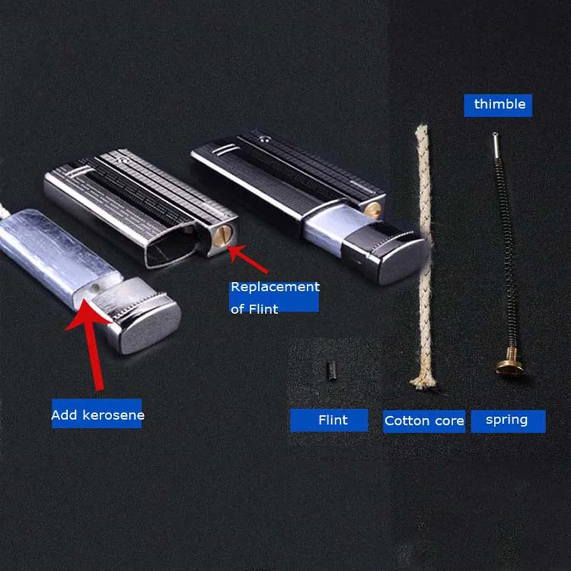 Винтажная газовая зажигалка небольшого размера керосиновая Зажигалка Cigaratte