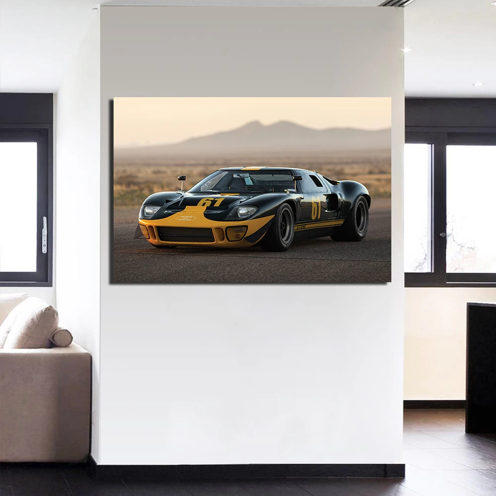 Ford GT40 суперкар настенные плакаты принты для художественных холстов декоративные Картины для домашнего декора