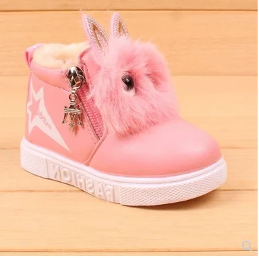 

NEW Winter Warm baby PU leather boots Children Fashion Boys Girls Sneaker Boots Kid Warm Baby Casual Shoes Lovely Soft J98