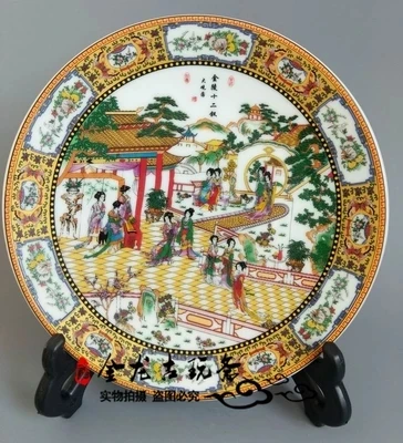 Античный Фарфор Jingdezhen Пастельная подвесная тарелка украшение|Бутылки банки и
