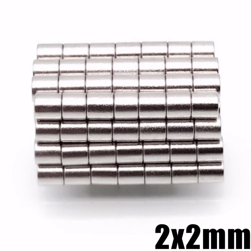100/200/500 шт 2x2 мм N35 мини супер сильный Мощный Неодимовый магнит Круглый Редкоземельные постоянные магниты 2*2 мм