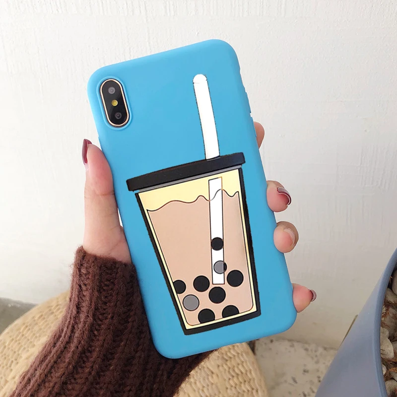 Забавный чехол с 3D рисунком молочного чая для huawei Y5 Prime Y6II Y6 Pro Y7 Prime Y9 силиконовый чехол для телефона из ТПУ