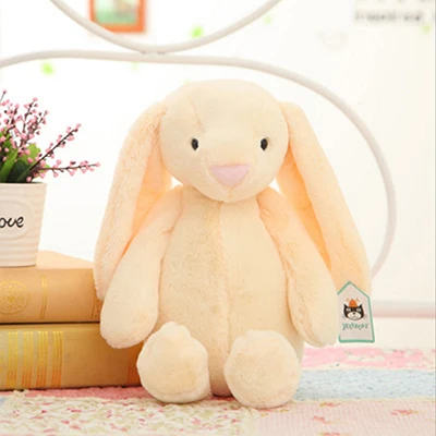Yellow Tronzo 25 см/35 см Kawaii кролик кукла детские мягкие плюшевые игрушки кролик с длинными ушами чучело животное подарок на Хэллоуин для детей девочка - Цвет: Yellow