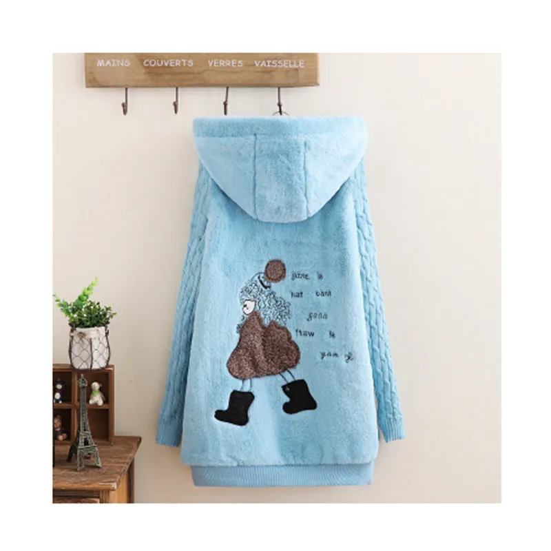 Осенне зимняя одежда в духе колледжа плюшевая куртка из плотного бархата для