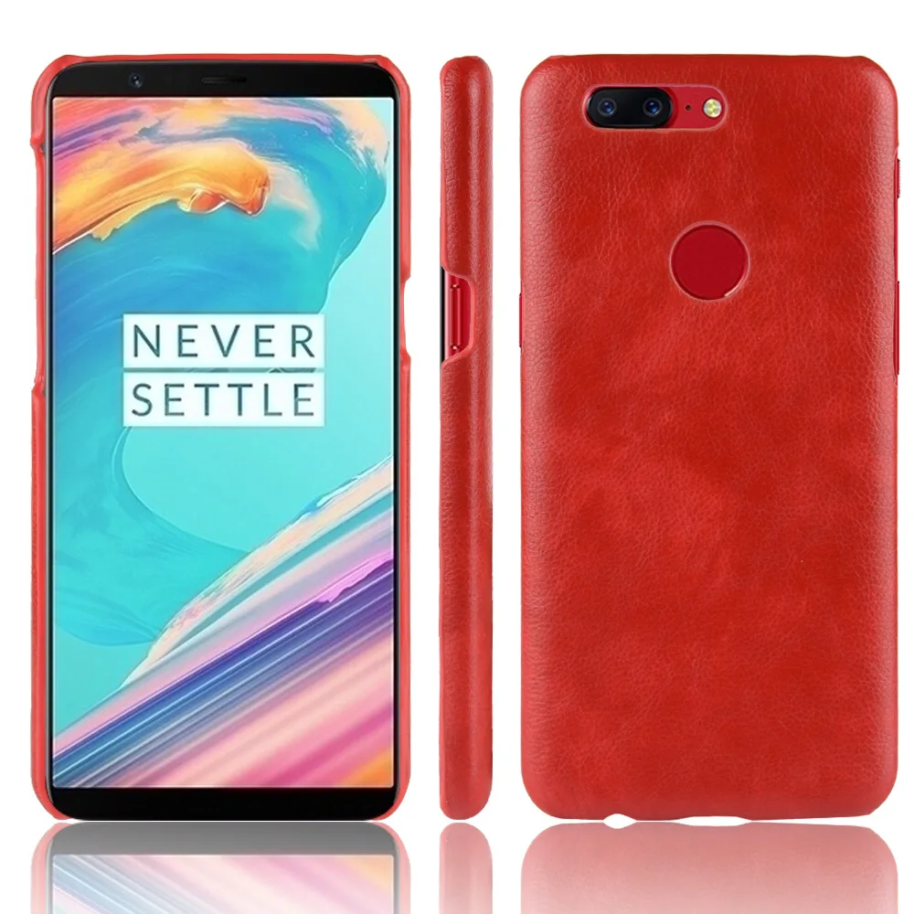 Ретро Кожаный чехол для One Plus 5T личи Кожа противоударный жесткий OnePlus 1 + телефона s