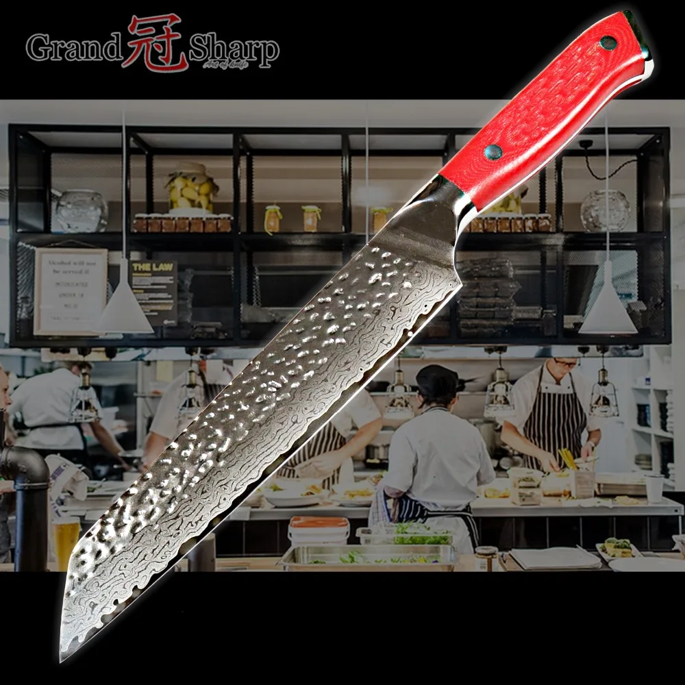 Нож шеф повара из дамасской стали 2018 дюйма vg10|damascus chef knife|chef knifeknife cooking |