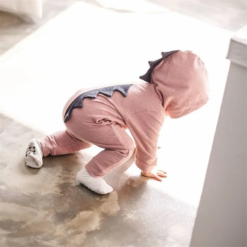 Emmababy костюм для маленьких мальчиков и девочек с 3D динозавром однотонные розовые