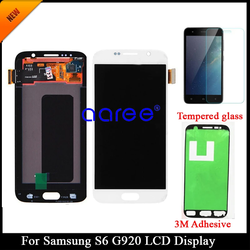 100% протестированный ЖК дисплей Super AMOLED для SAMSUNG S6 G920F Samsung G920I экран с сенсорным
