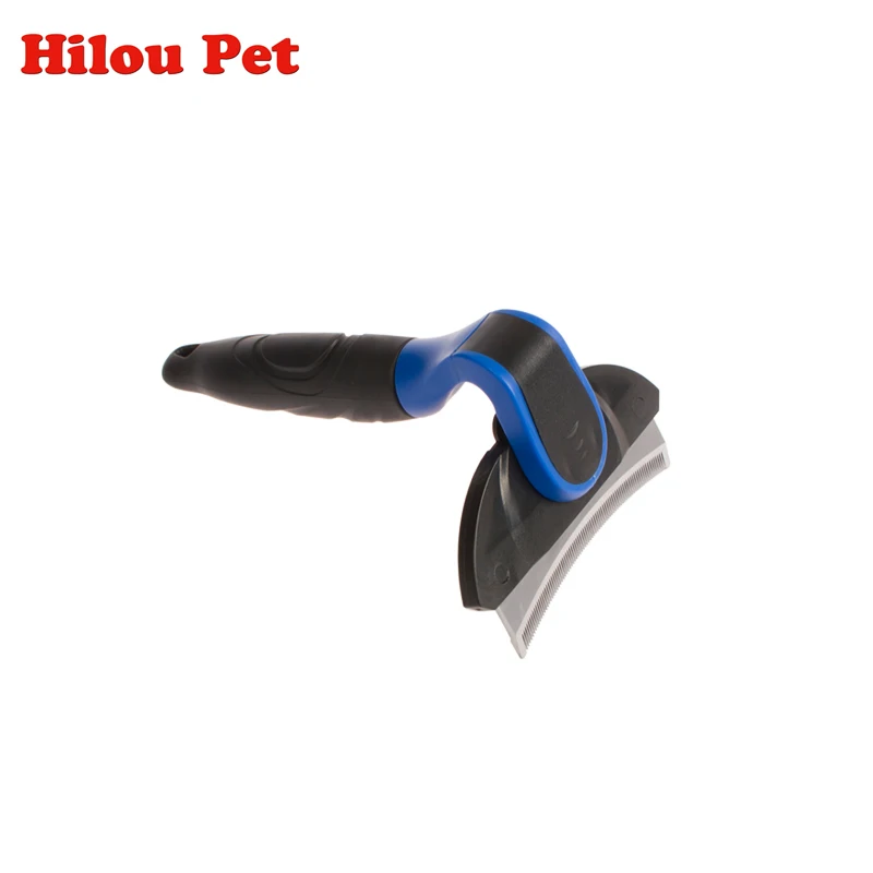 Собака Нержавеющая сталь изогнутые Расческа с лезвием Уход за лошадьми кисти