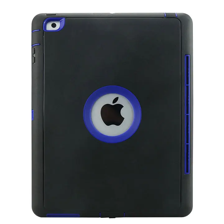 Для Яблоко IPAD 2 Ipad 3 Ipad 4 Сетчатки детей доспехах противоударный Сверхмощные силикон Жесткий чехол w/экран Защитная пленка - Цвет: Blue