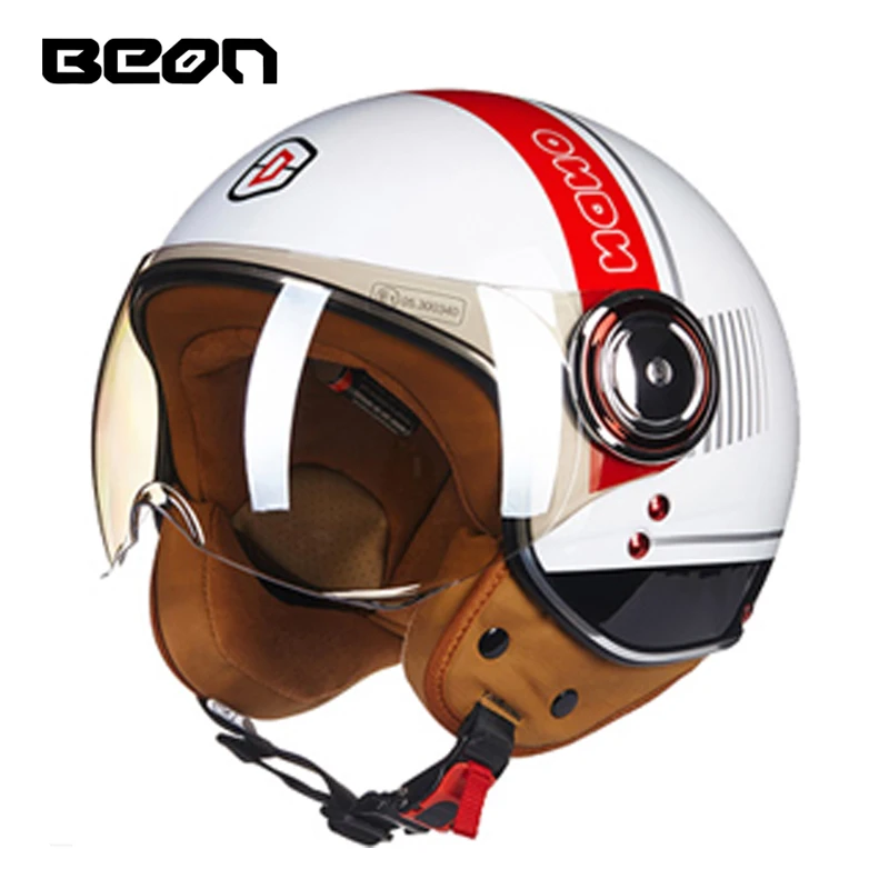 BEON moto rcycle скутер шлем 3/4 с открытым лицом halmet cross винтажный Casco cicleta Capacete 110b Быстрая
