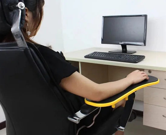 Double Attachment Computer Arm Rest Support Rest&ampplay prevent cervical spondylosis plate Mouse Pad For Chair/desk Free Shipping |