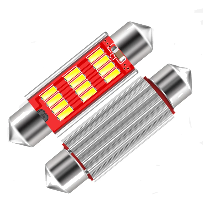 Супер яркая светодиодная лампа 6 pz 31 мм 36 39 41 c5w c10w 4014 12smd canbus огни автомобиля внутри
