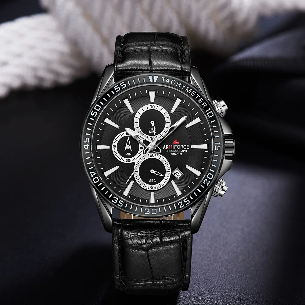 ARMIFORCE мужские часы Топ бренд класса люкс Модные Бизнес Кварцевые спортивные