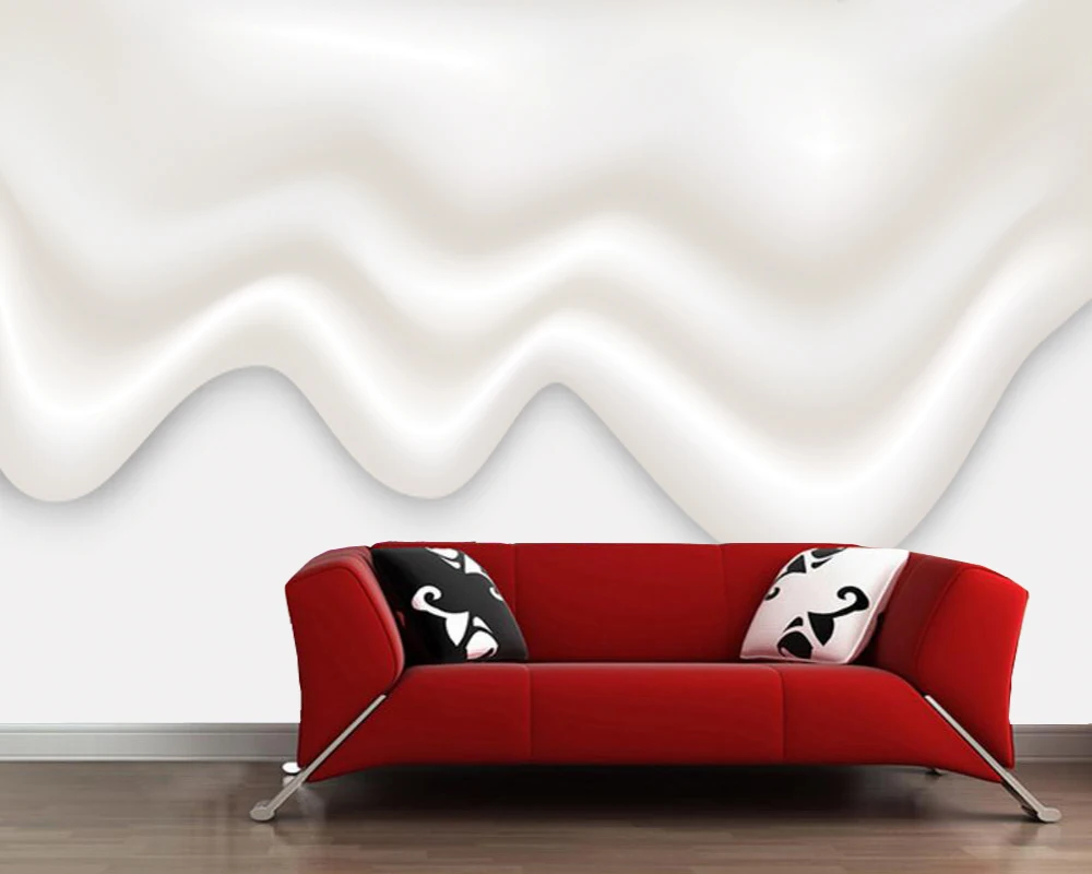 Custom 3D papel de parede Liquid creamy white texture for murals living room cafe bar KTV backdrop home decor wallpaper | Обустройство