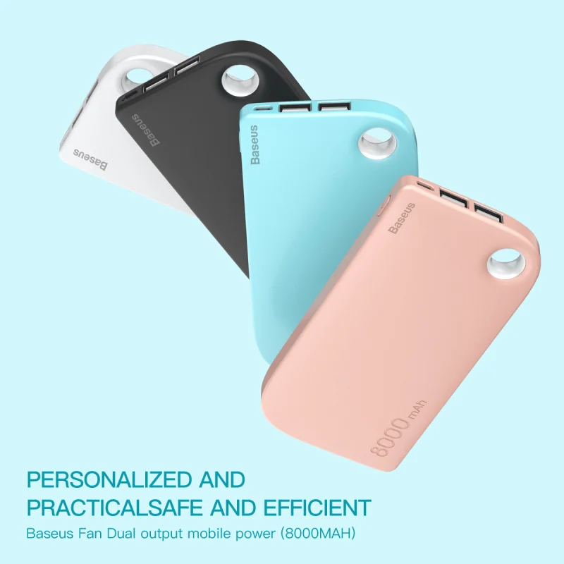Распродажа Baseus Dual USB power Bank 8000 мАч портативное Внешнее зарядное устройство для samsung iPhone Xiaomi power bank