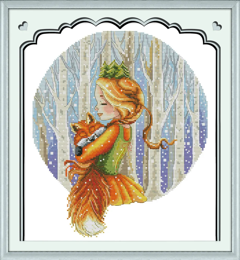 Набор для вышивки крестиком Joy Sunday Forest princess DMC|Упаковка| |