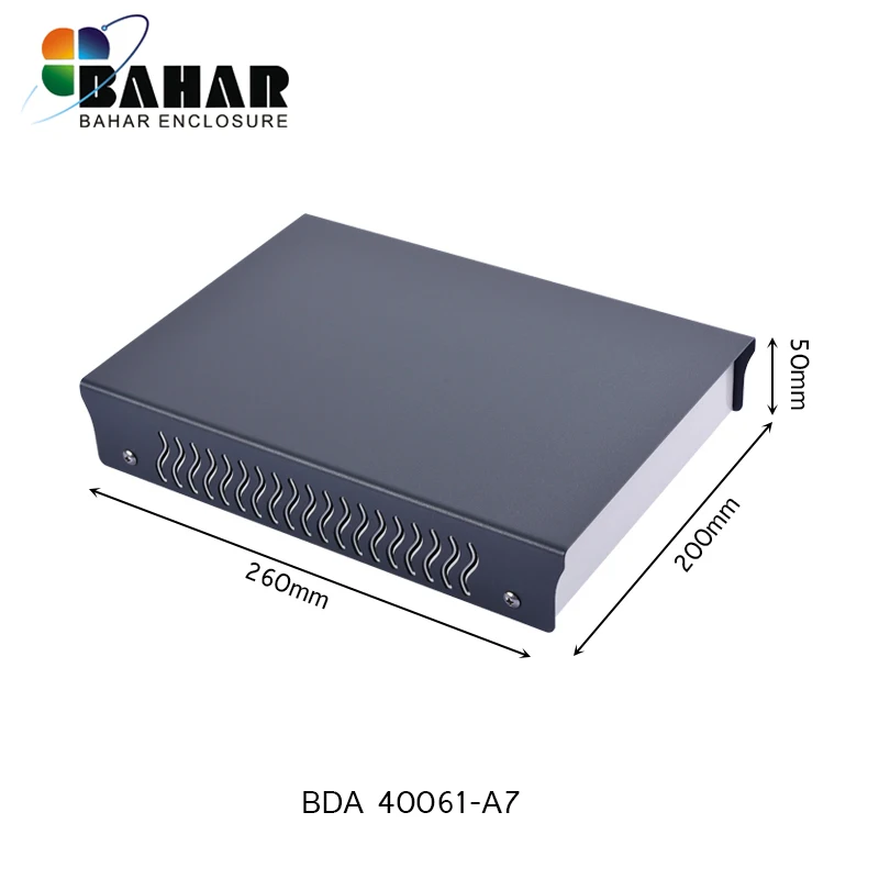 BDA40061-A7 Железный проект коробка корпус для электроники diy провода Соединительный ящик инструмент корпус индивидуальный Рабочий стол корпус 200*260*50 мм - Цвет: BDA40061-A7