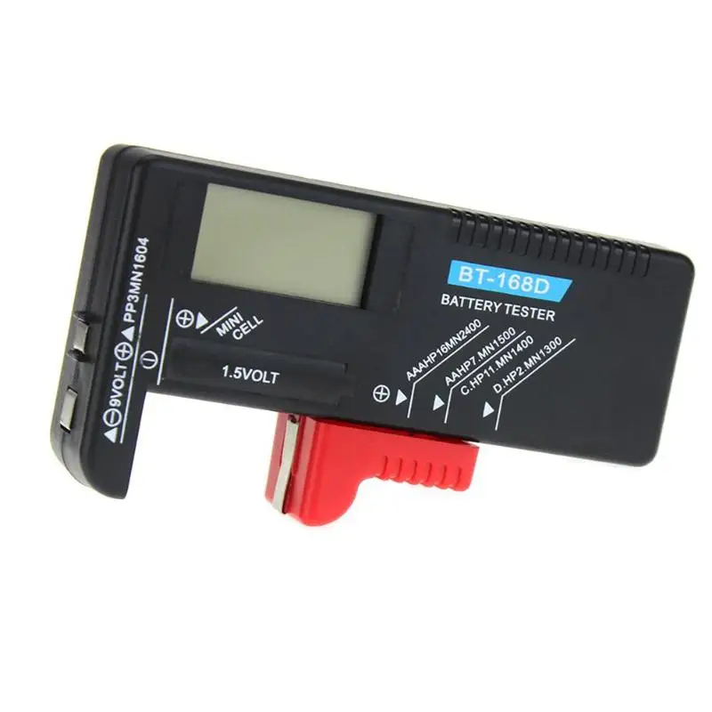 

BT168D Smart LCD Digital Battery Tester Electronic Battery Power Measure Checker for 9V 1.5V AA AAA Cell C D Battery Meter