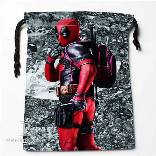 Drawstring Bags Пользовательские Дэдпул мешки Drawstring печати для хранения мода путешествия мини-сумка Плавание Пеший Туризм игрушки мешок Размеры 18x22 см#171208-02 - Цвет: Drawstring Bags
