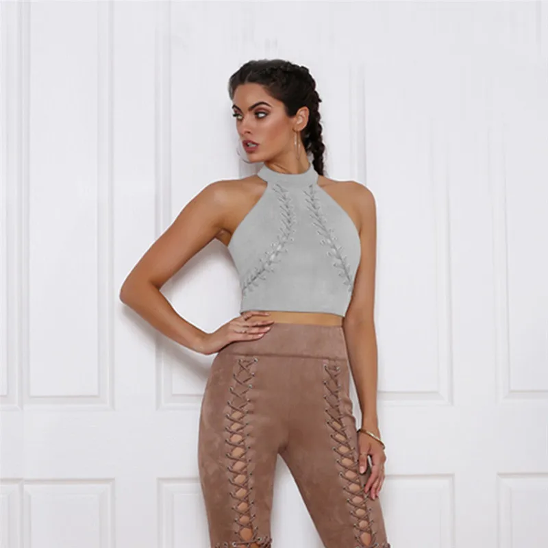 2017 Новый стильный высокий уличный женский кружевной сексуальный замшевый на