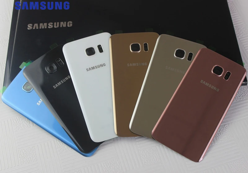 Чехол для задней батареи samsung, задняя крышка для samsung GALAXY S7 Edge, G9350, S7, G9300, задняя крышка для батареи, стеклянный корпус