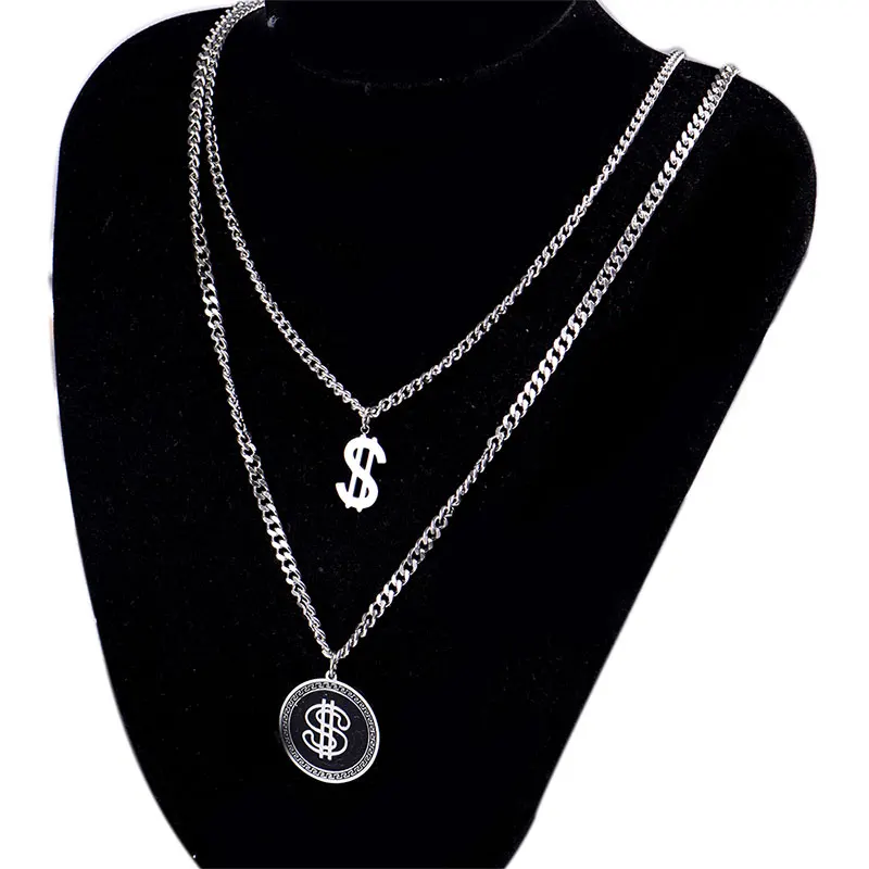 Цепочки на свитер для женщин и мужчин ожерелье с логотипом денег крутая модная