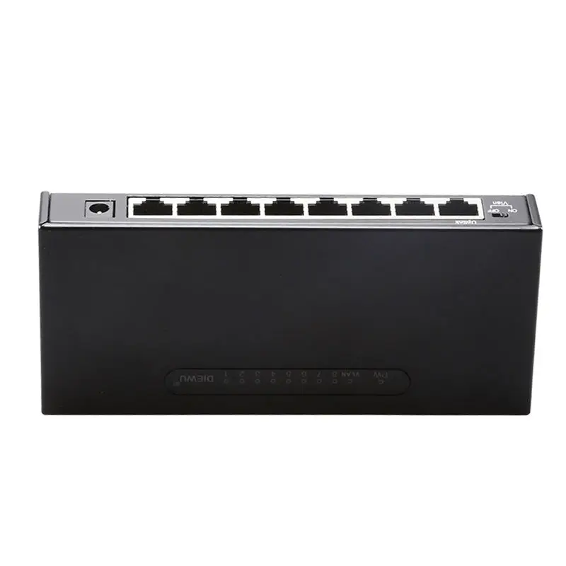 Diewu 8 портов гигабитный Ethernet сетевой коммутатор 10/100/1000 Мбит/с концентратор