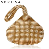 sekusa soft beaded women evening bags cover open style lady wedding bridalmaid handbags purse bag for new year gift clutch