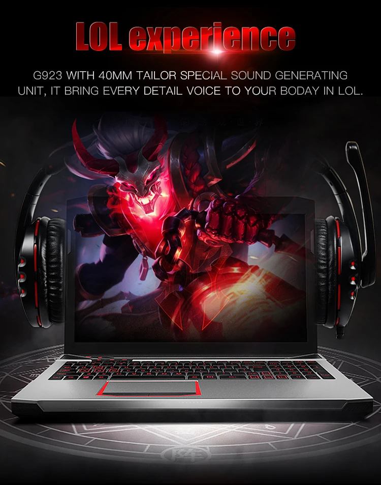 SOMiC G923 DJ наушники с глубоким басом, игровые наушники с микрофоном, гарнитура для компьютера, игры, музыка, повязка на голову, 3,5 мм