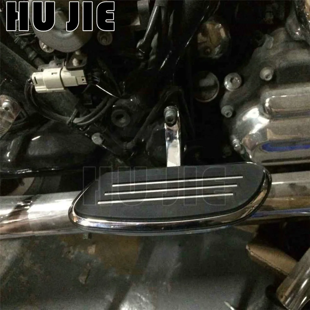 

Motorcycle Black Streamline Passenger Floor Board & Bracket Set For Touring 1993-2018 Electra Street Road Glide