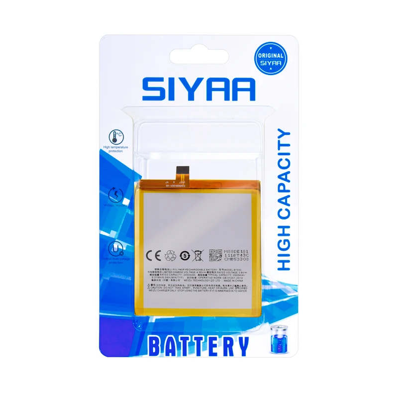SIYAA BT43C Аккумулятор для Meizu M2 mini Meilan 2 M2mini литий-ионный аккумулятор большой емкости 2500 мАч сменный литий-полимерный аккумулятор