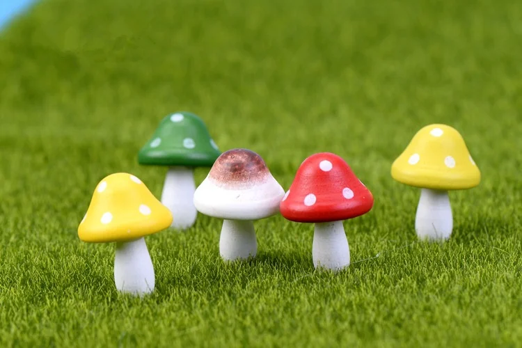 Деревянный грибок дом миниатюрная фигурка Фея Украшения Сада рисунок микро