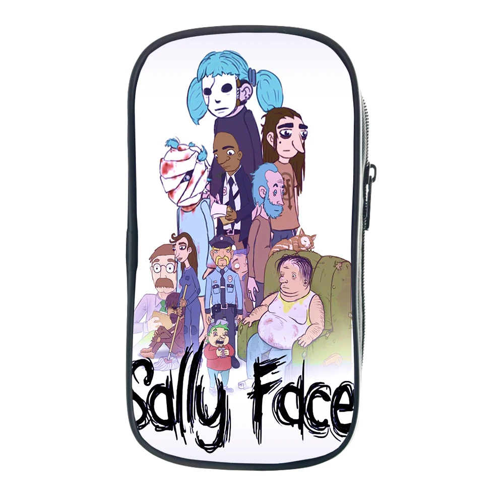 Чехол для карандашей Sally Face, сумки для студентов, милая вместительная сумка для карандашей для детей, мальчиков и девочек, повседневные школьные принадлежности, канцелярский чехол s
