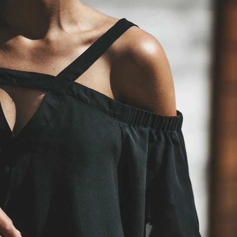 

Women Off Shoulder T-Shirt Casual Ruffle Sleeve Tops Summer Short Sleeve Loose Tops Tees