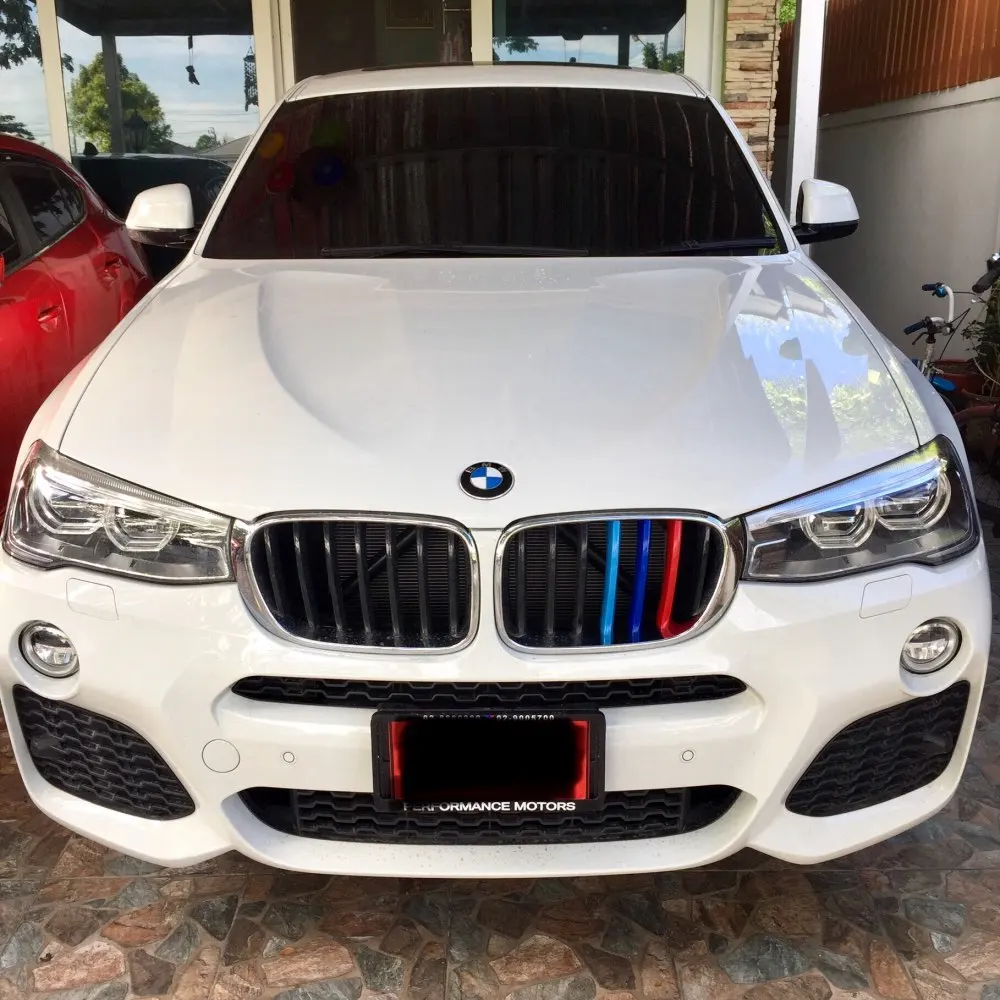 Для 2011 до 2018 BMW X3 X4 F25 F26 G01 G02 3D Стайлинг M Передняя решетка грили обшивки полосы