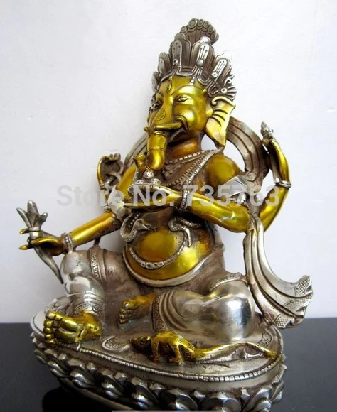 SCY xiuli 00817 тибетская Буддийская бронза GANESHA INDISCHER GOTT статуя Будды | Дом и сад