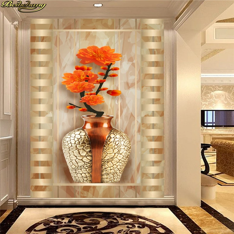 Обои на заказ большие настенные наклейки красная Сливовая ваза 3D мистический фон