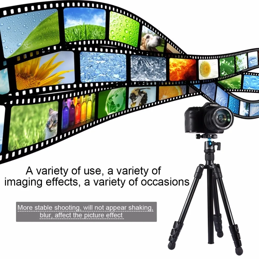 PULUZ складной держатель штатива для камеры 4 секционный металлический штатив с