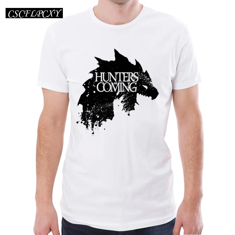 Мужская футболка Jon Snow King of The North с принтом волка коротким рукавом хипстерская