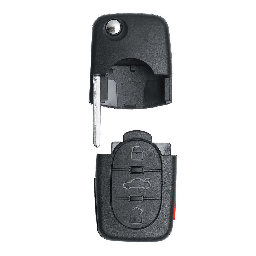 Складной дистанционный ключ Keyecu с 3 кнопками брелок для Volkswagen 1999 2001 Beetle Bora 1997 Passat