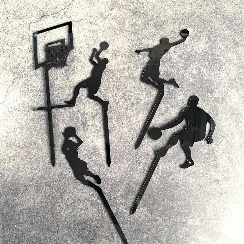 5 шт баскетбольная тема акриловый торт Топпер Slam Dunk кекс для мальчиков день