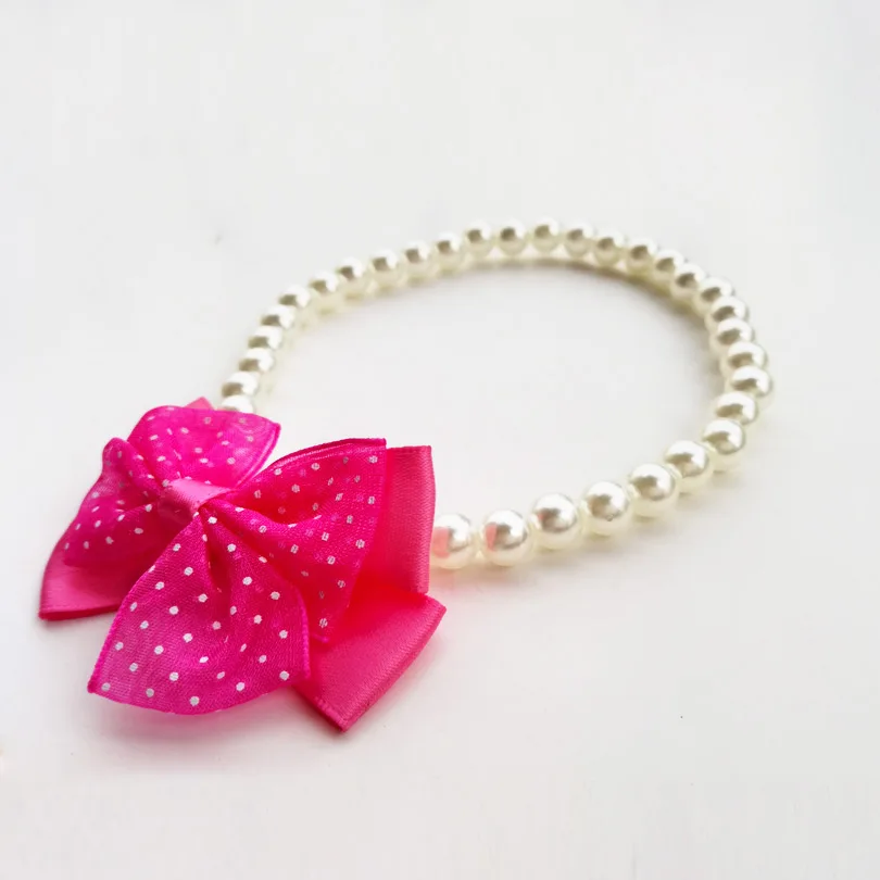 40 шт. товары для домашних животных Модный жемчужный галстук собак Свадебные