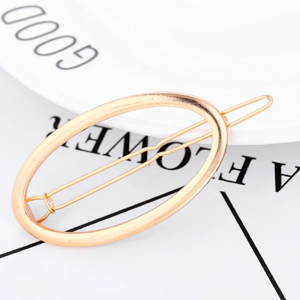 Oval Gold 1 шт., модный с кристаллами, со стразами, шпилька, звезда, треугольник, круглая форма, женские заколки для волос, заколки для девочек, аксессуары для укладки волос - Цвет: Oval Gold