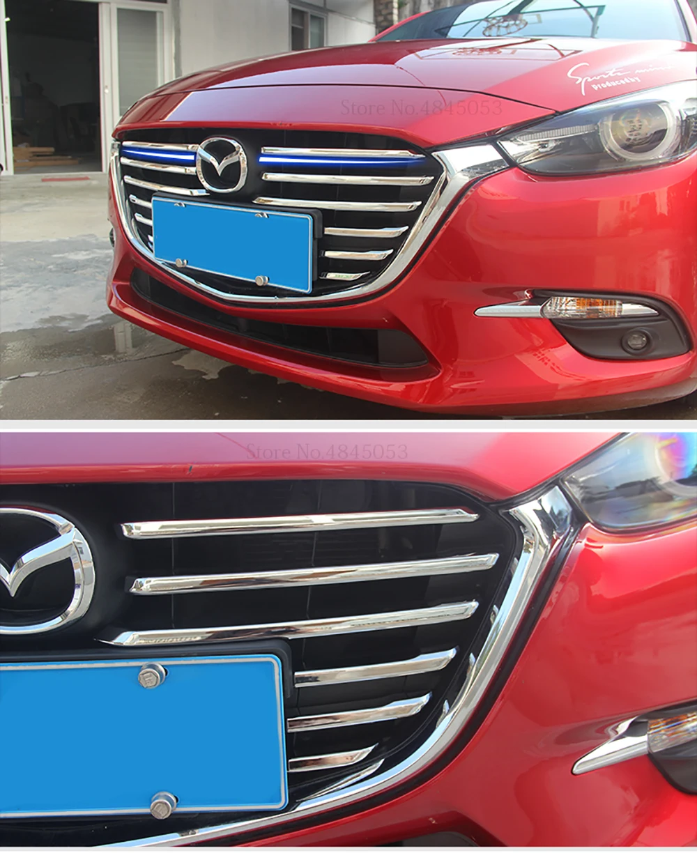 AITWATT для Mazda 3 AXELA 2017 2018 Автомобильная внешняя углеродное волокно Передняя