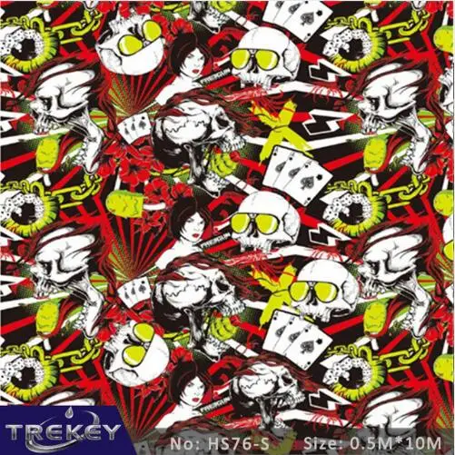 [Ширина 0 5 м] пленка из поливинилхлоридной пленки с цветным черепом