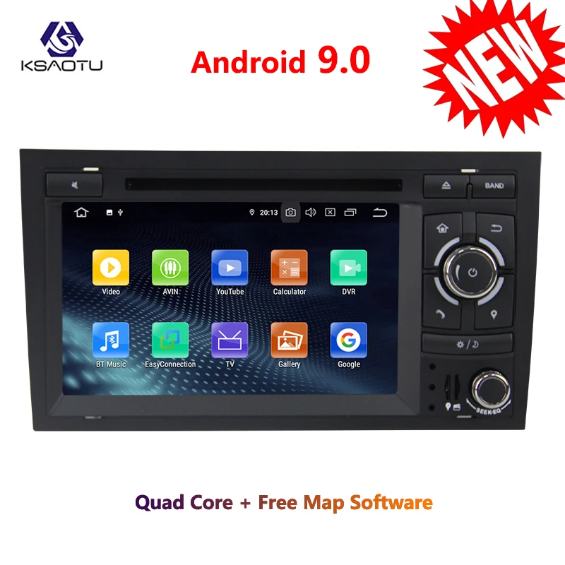 KSAOTU 7 &quotDAB + 4G Android 9 0 автомобильный DVD плеер SD GPS для Audi A4 | Автомобили и мотоциклы