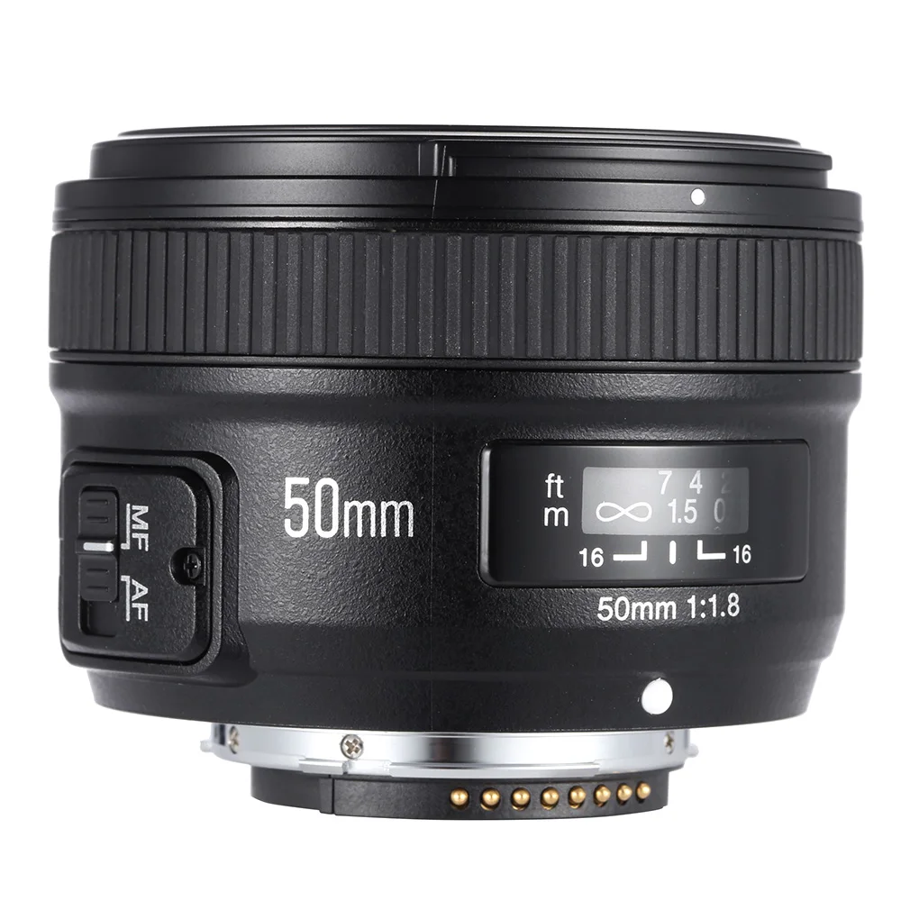 Объектив YONGNUO YN50mm F1.8 с автофокусом и большой диафрагмой для Nikon D800 D5 D4 D700 D7500 D3500 D500