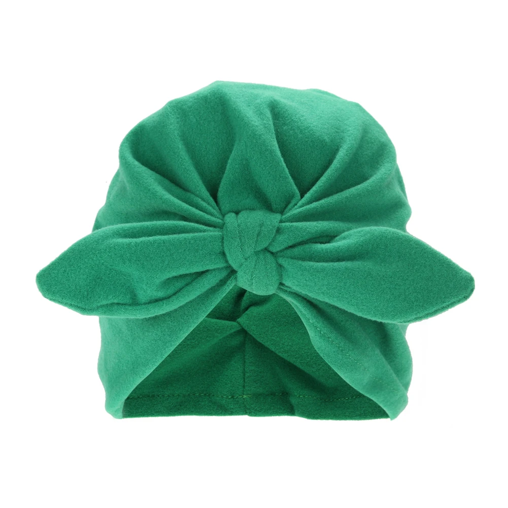 Зимняя детская шапочка теплая мягкая шапка с бантом и кроличьими ушами